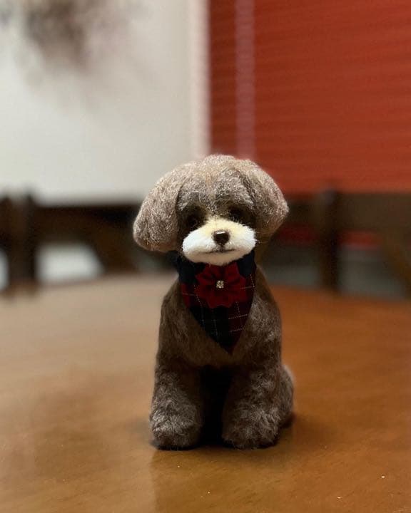 羊毛フェルト　トイプードル　ミックス犬