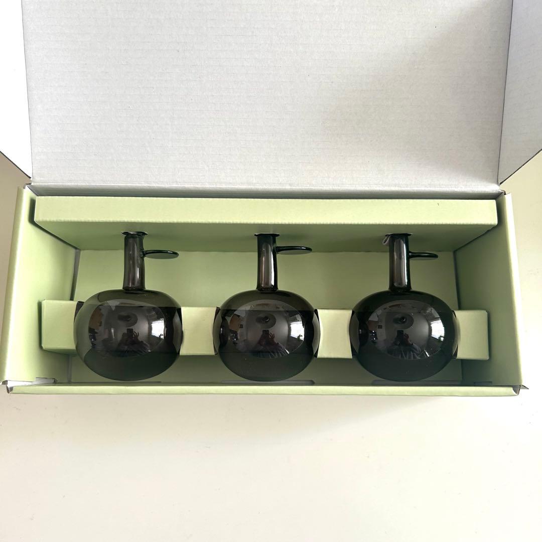 新品 イッタラ ガラスオーナメント アップル 林檎ブラウン グレー
