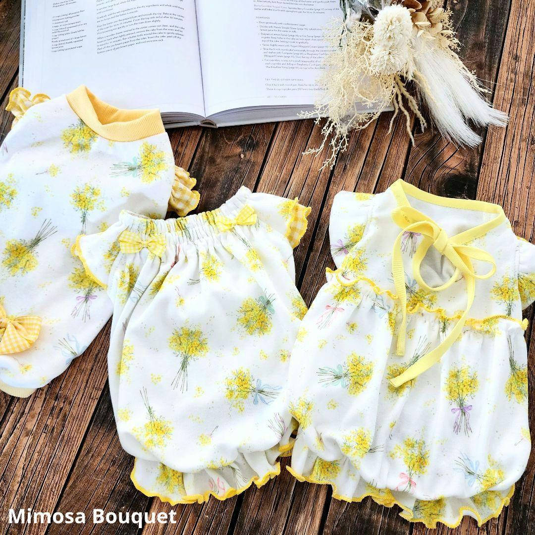 オーダー受付❤ミモザブーケ♡タンクトップ♡ワンピース♡ハンドメイド犬服