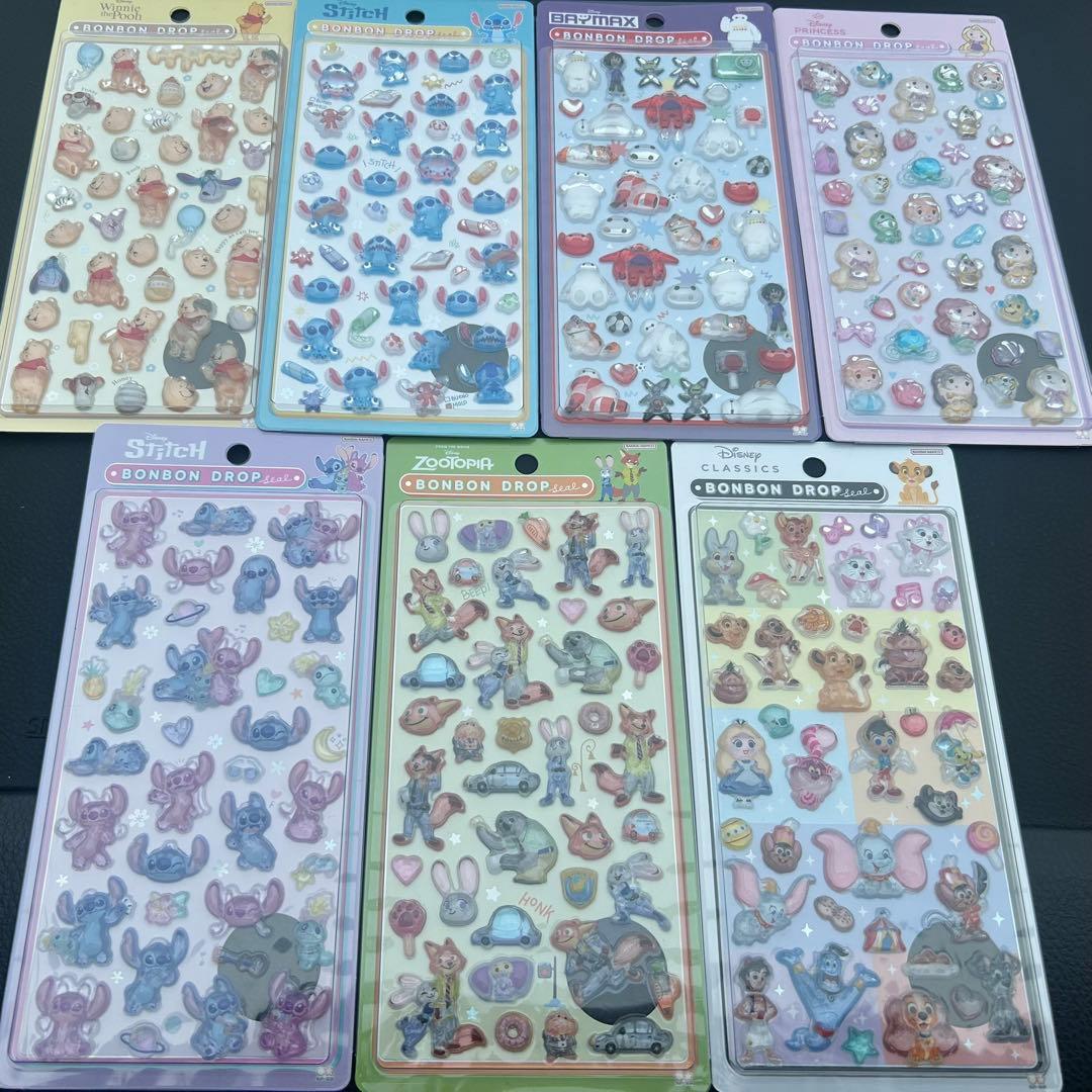 Disney ボンボンドロップ シール 7枚セット