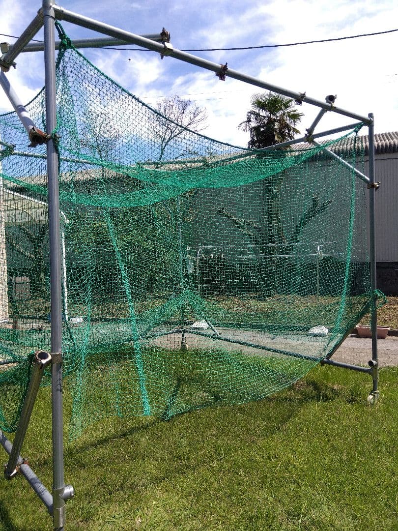 【引取限定】野球バッティングゲージ軟硬式両可 単管パイプセット+ティーS+ベース
