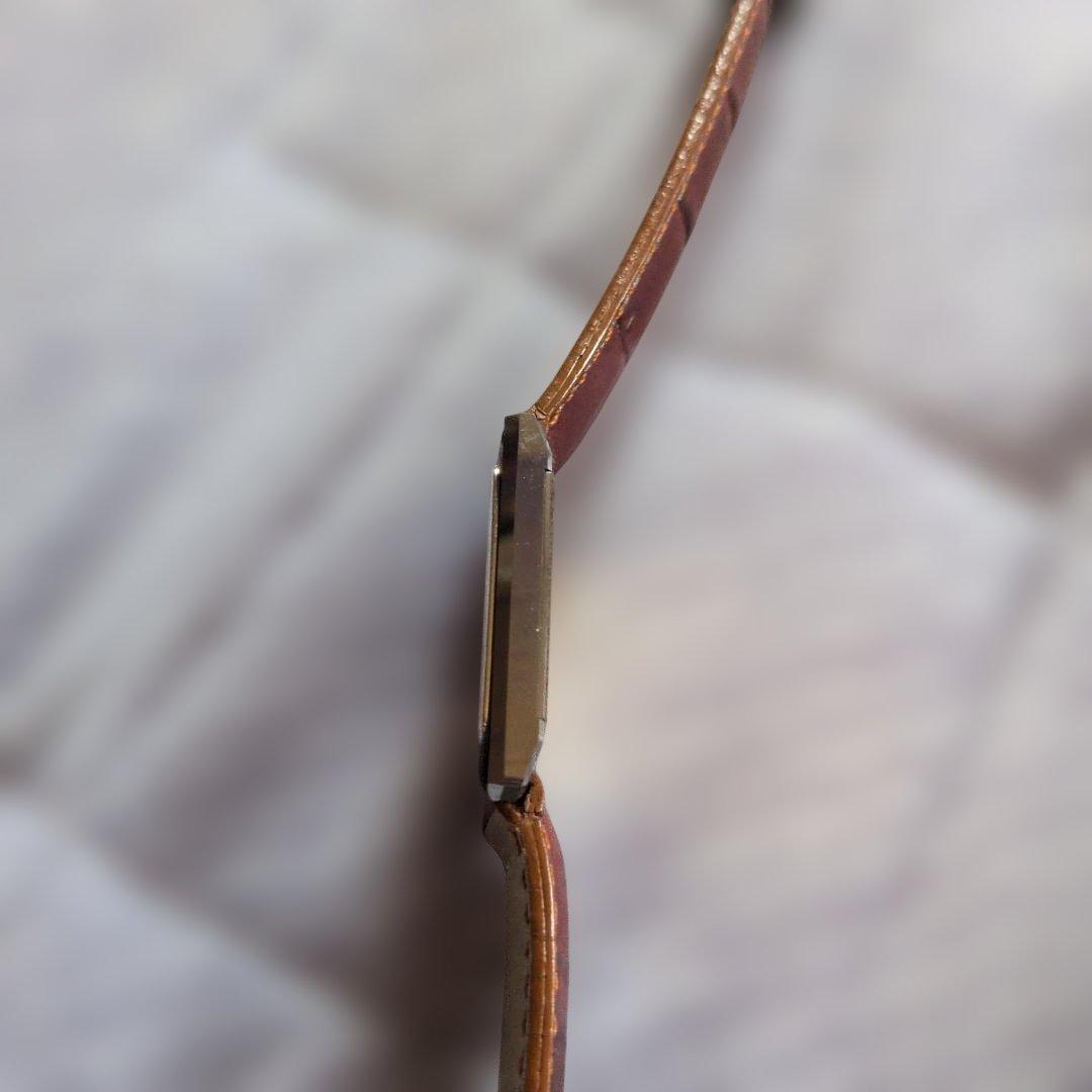 希少美品 稼動品 SEIKO Dolce 腕時計 スクエア型 ゴールド レザー