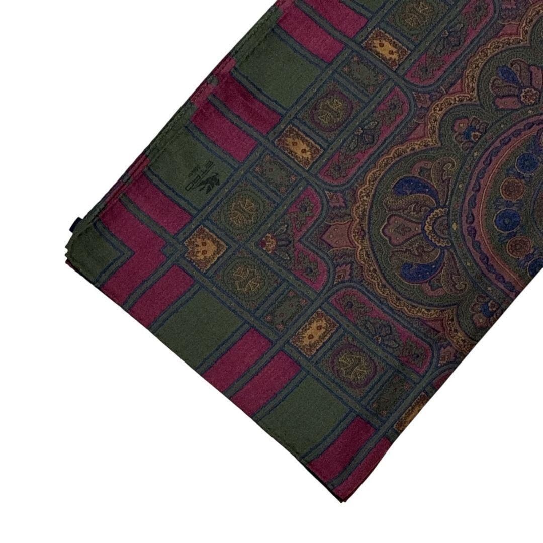 極美品✨ETRO エトロ シルク混 大判ストール スカーフ イタリア ペイズリー