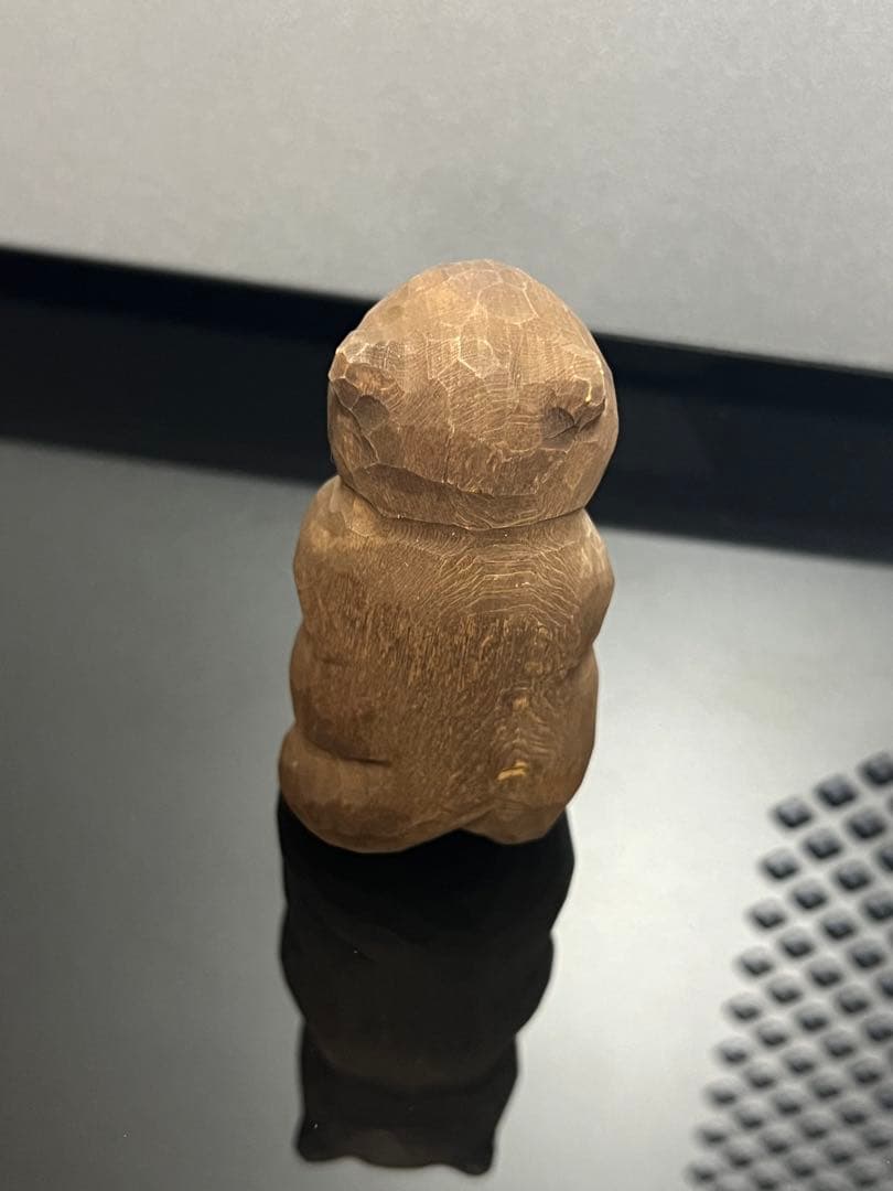 木製 リスの置物 手作り 木彫り