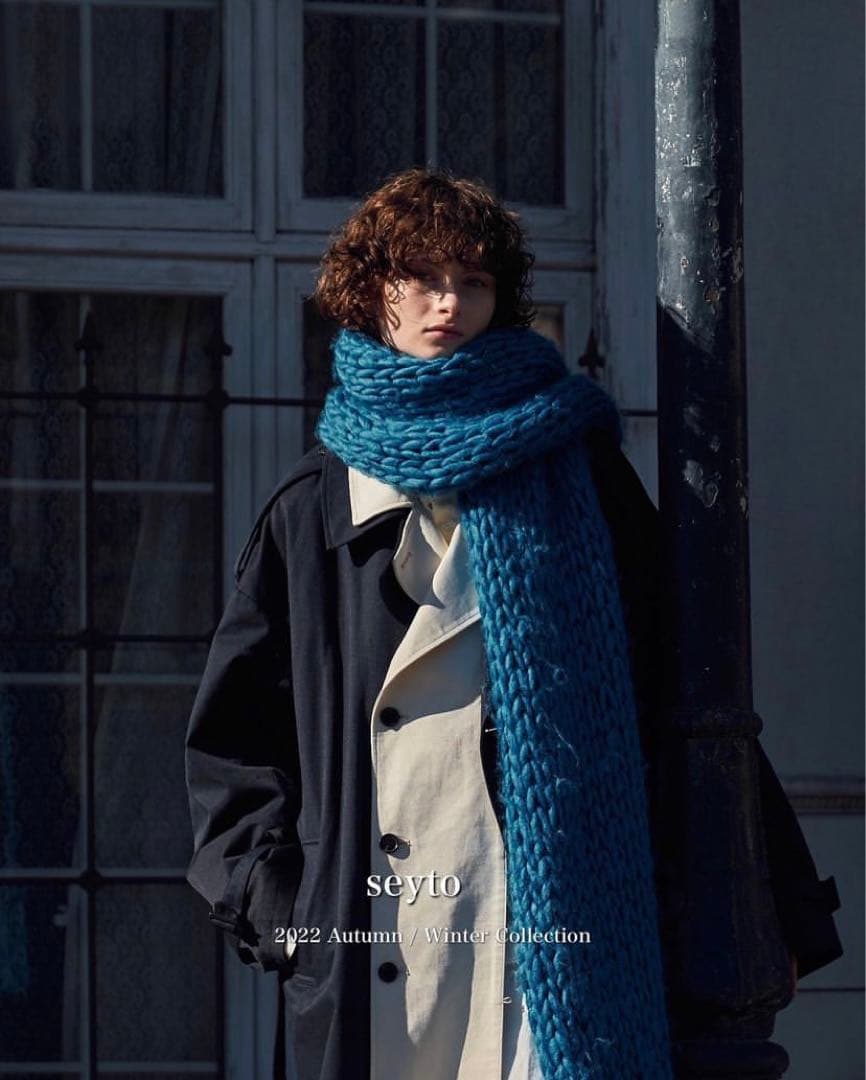 seyto ハンドメイドボリュームチャンキーマフラー