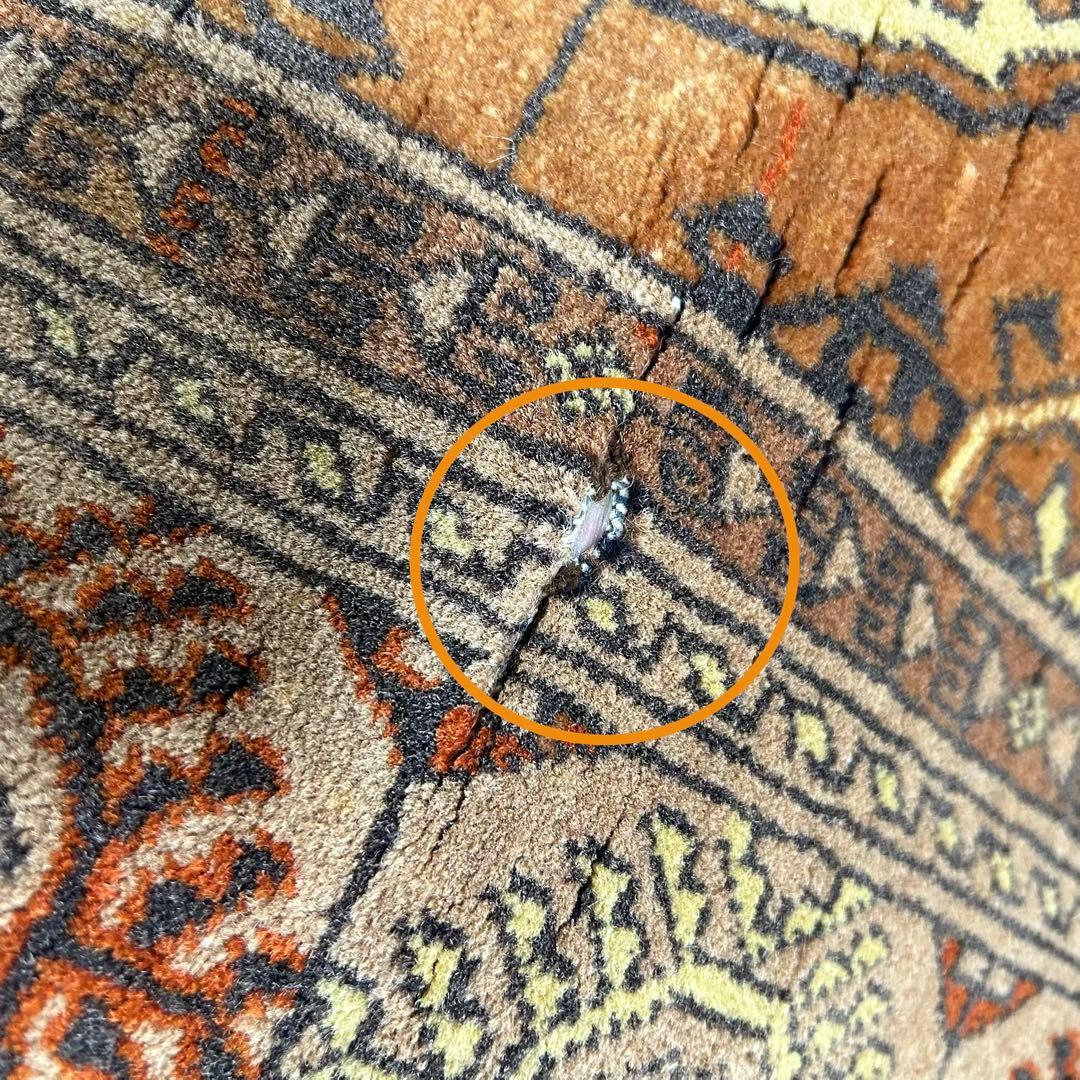 ペルシャ絨毯　トルクメン産　ヴィンテージラグ　トライバルラグ　190x114㎝