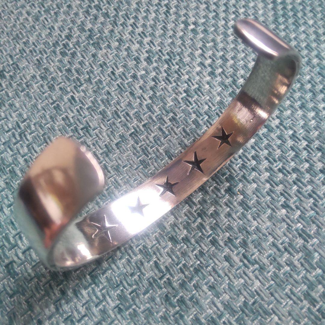 SAAD・スター燻し彫り925バングル・完売希少