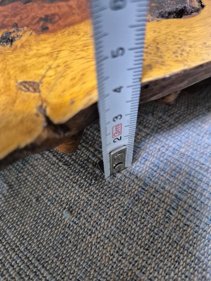 約2.1㎏ 花梨　瘤杢　天然木　花台　敷板　香台　盆栽台