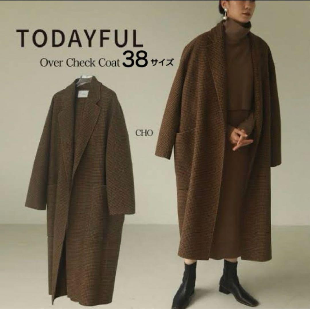 TODAYFUL オーバーチェックコート 38サイズ