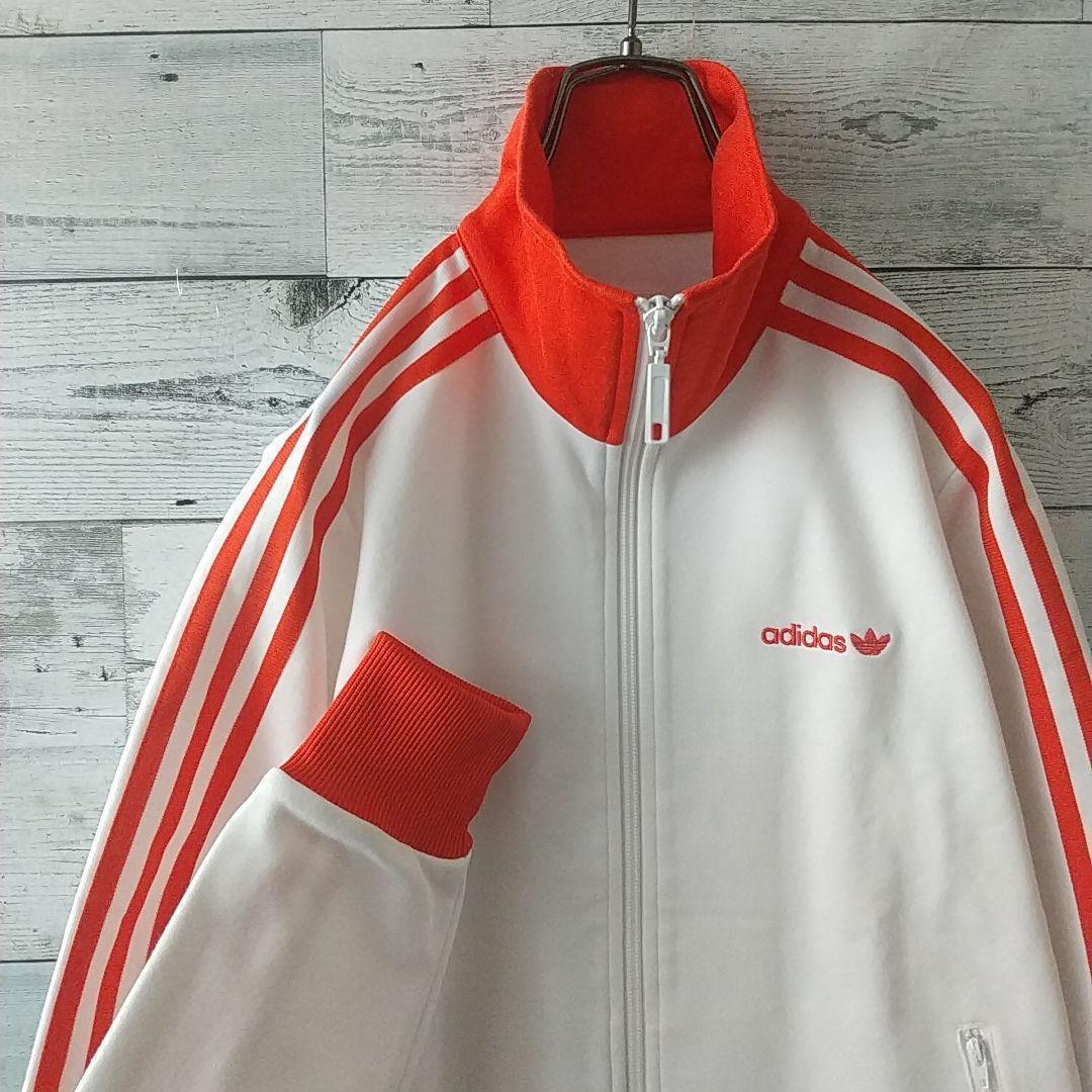 超人気☆アディダス 刺繍トレフォイルロゴ バイカラー 切替 トラックジャケット