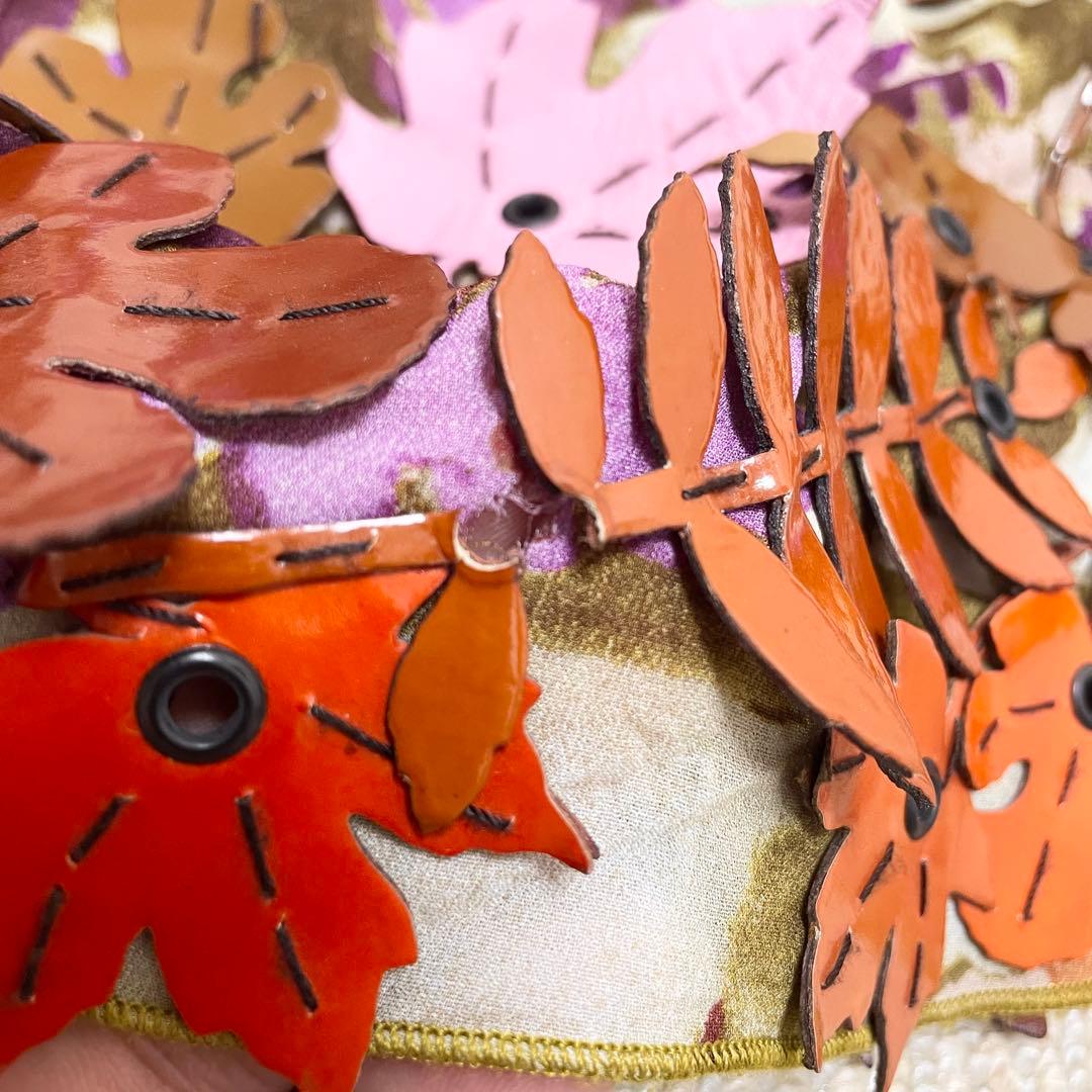 珍品❤️プラダ PRADA シルク 総柄 レザー ボタニカル 総柄