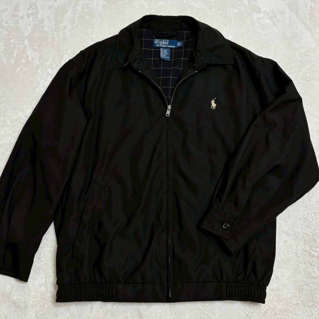 ポロバイラルフローレン　ドリズラージャケット　ブルゾン　ポニー刺繍　ブラック