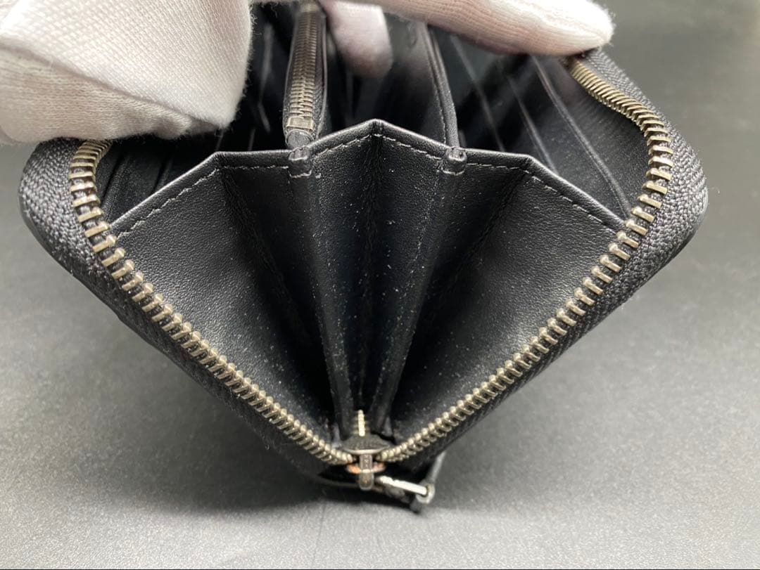 ★【美品】コーチ 長財布 シグネチャー アコーディオン F58113 BLK