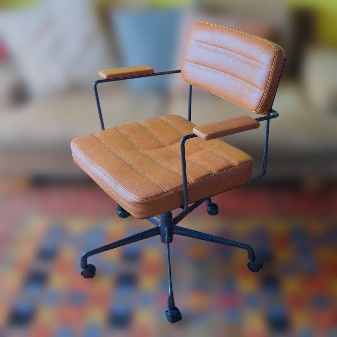 CRASH GATE コックス デスクチェア [PU-CAMEL]