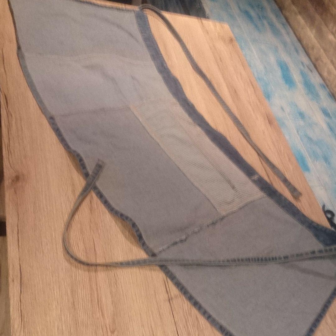 バラ売り可能、6枚セット デニム パッチワーク サロン エプロン