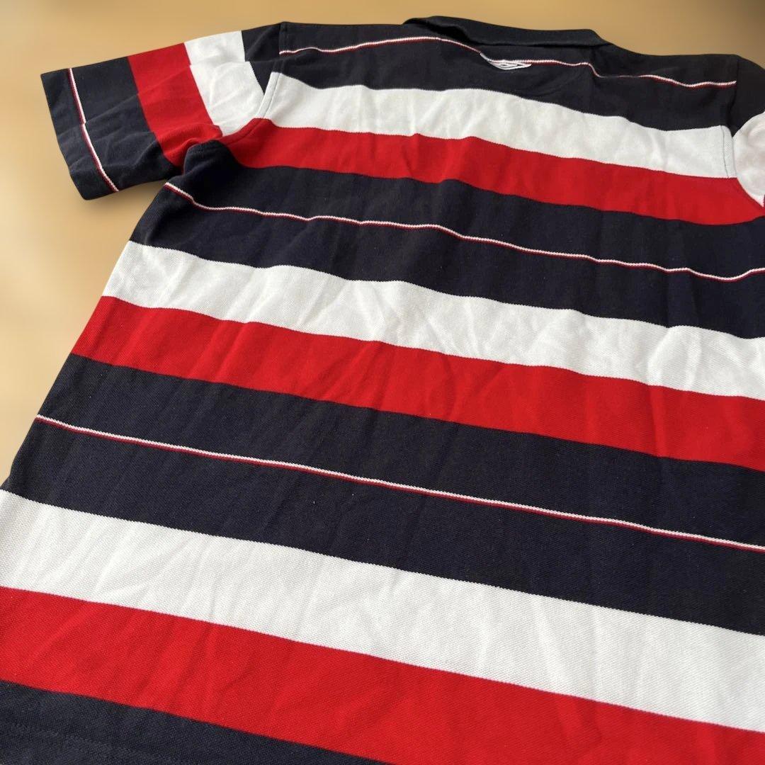 90s イングランド代表 UMBRO アンブロ マルチボーダー ポロシャツ