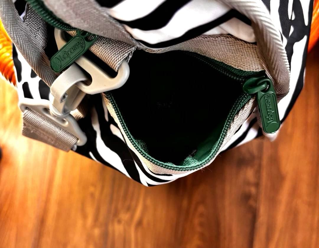 レスポートサック×ミュベール　ゼブラ柄ボストンバッグ Large