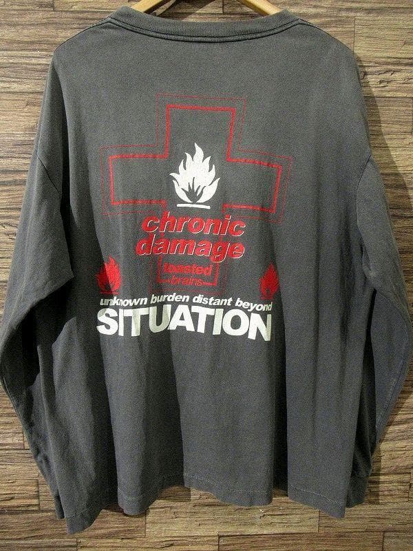 XL 美品 23SS セントマイケル UNKNOWN 加工 プリント Tシャツ