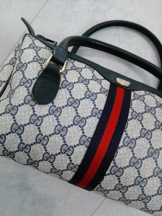 OLD GUCCI オールドグッチ シェリーライン GG柄 ミニボストンバッグ