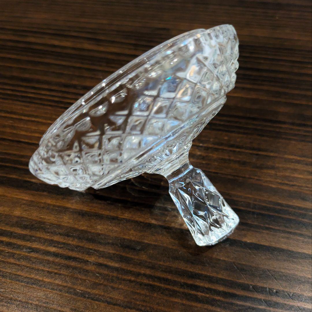 クリスタルガラス 蓋付きデザートカップ 3個セット