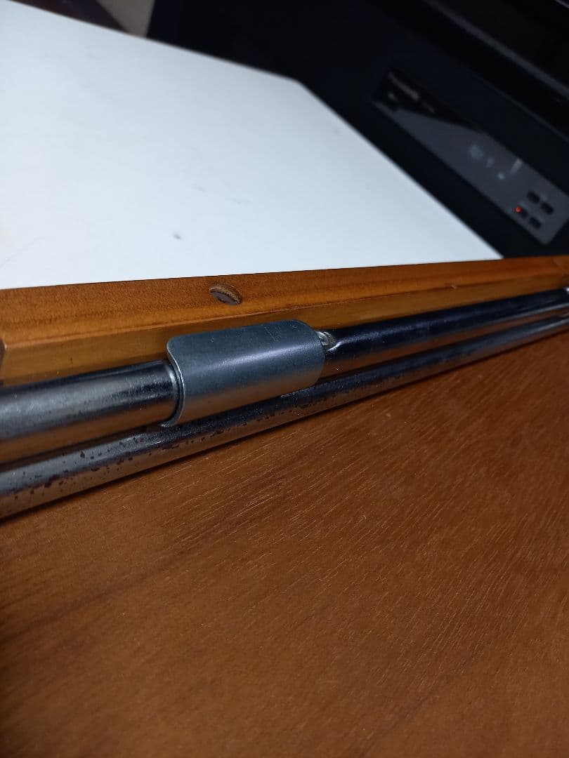 1980's　ミッドセンチュリー　モダン　メタル　ウッド　折り畳み式　テーブル