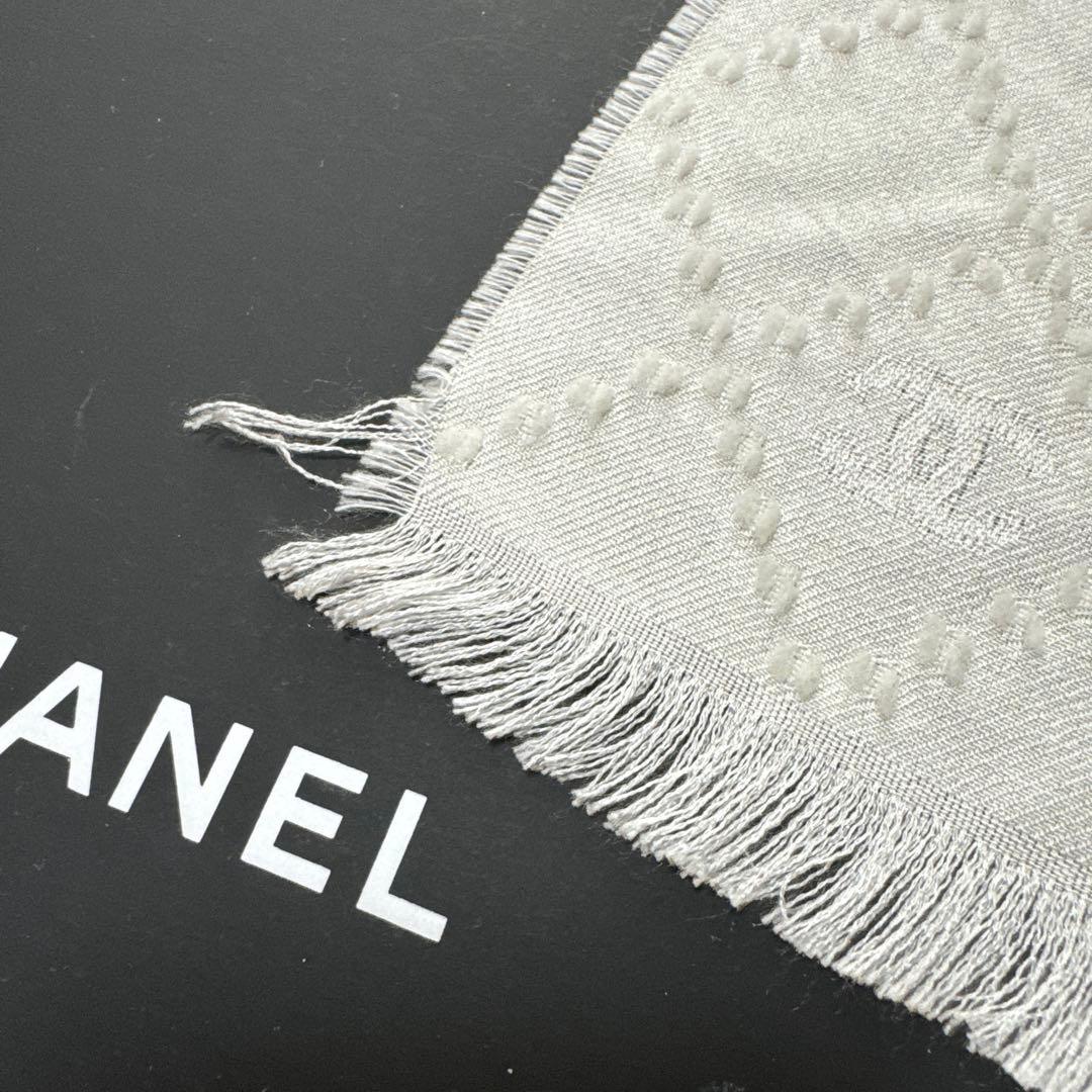 【美品】CHANEL メティエダール ストール ロゴ入り