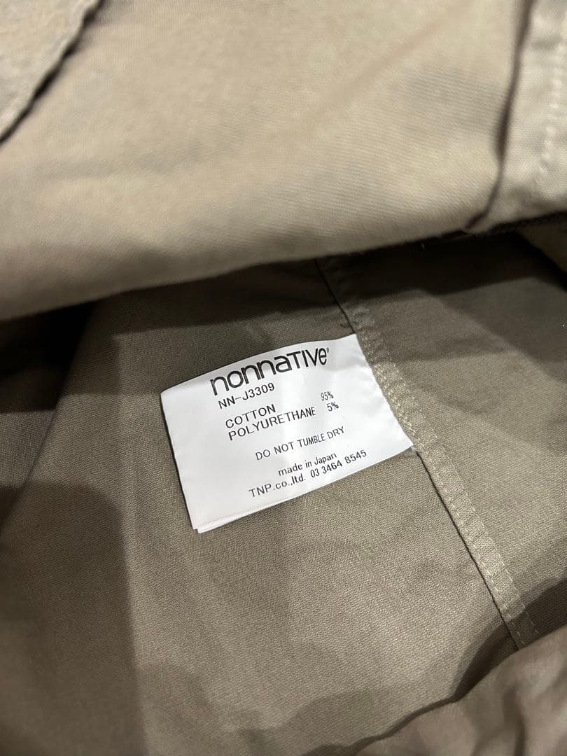 nonnative HANDYMANプルオーバー モールスキン NN-J3309