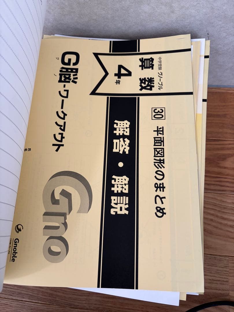 グノーブル G脳ワークアウト 算数 4年 全30冊 書き込み無し