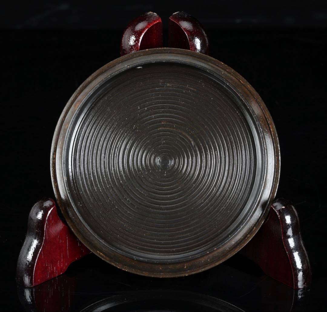 【時代鉄瓶】三葉葵紋 四方形鉄瓶 銅蓋 茶道具 煎茶道具 急須 湯沸 骨董品