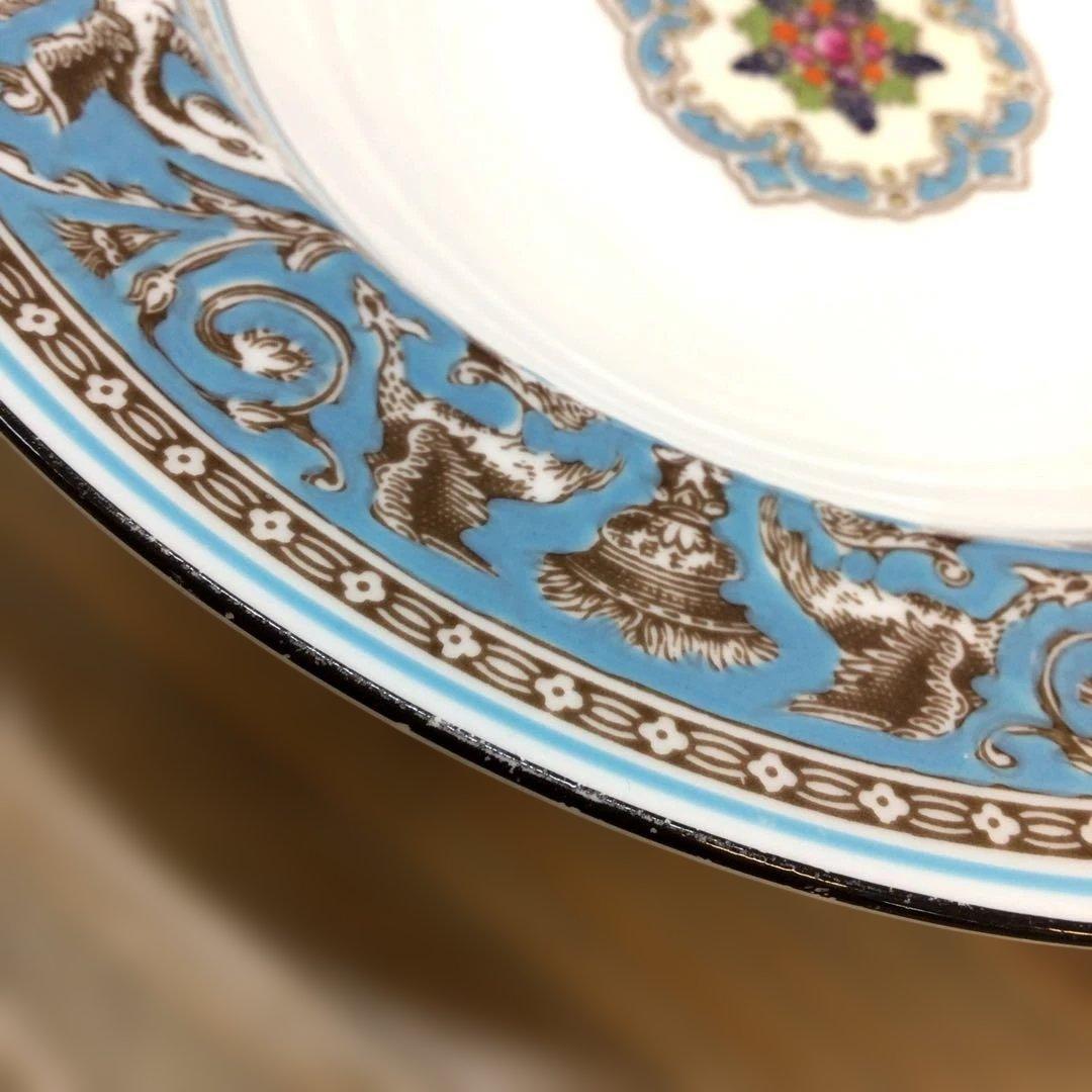 ウェッジウッド フロレンティーン ターコイズ スープ皿 6枚セット USED