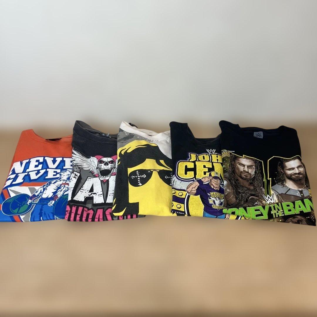 WWE プロレスTシャツ Mサイズ5枚セット