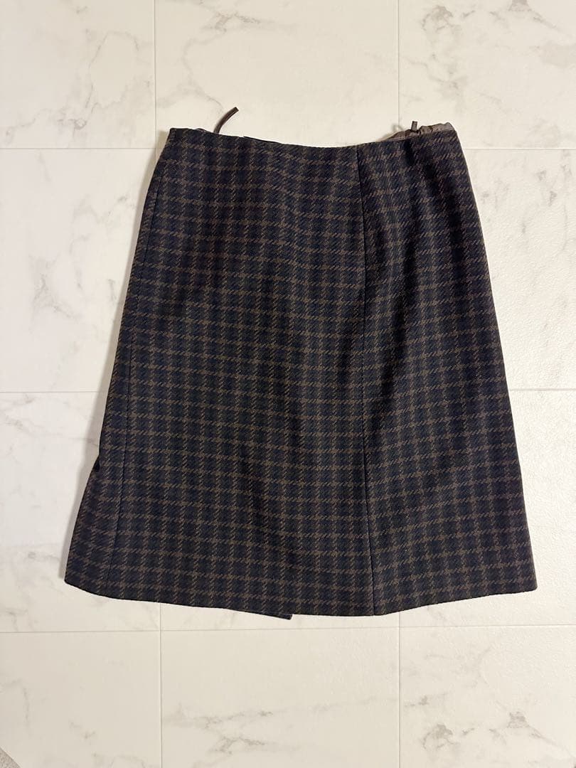 最終価格 PRADA プラダ スカート チェック トラッド 40 L
