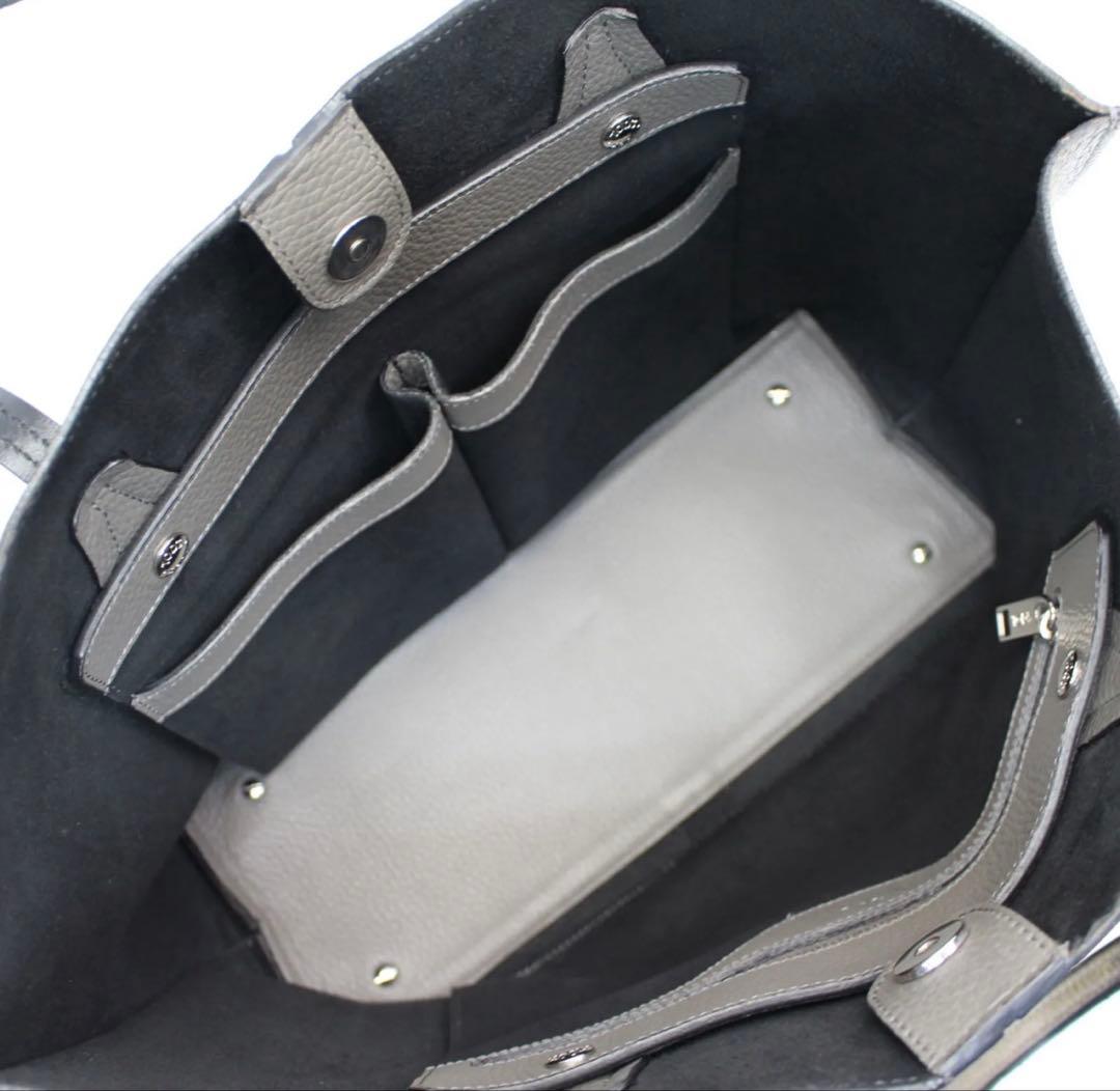 TOD’S トッズ トートバッグ ジョイ グレー レザー A4大容量ユニセックス