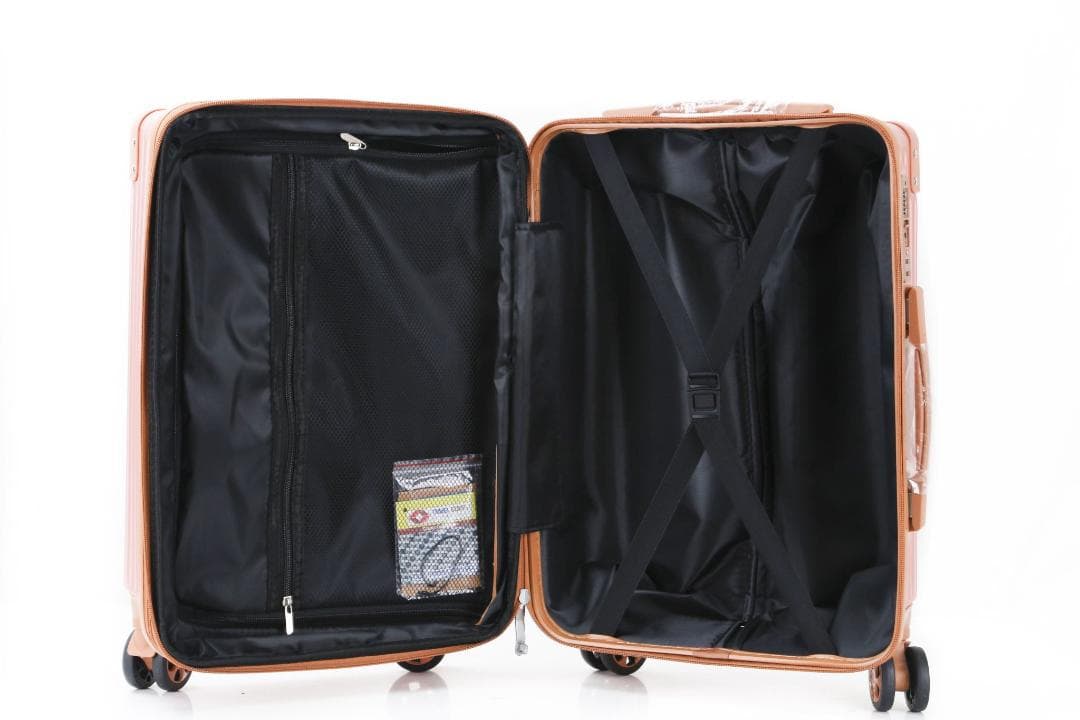 軽量Lサイズ　静音8輪　キャリーバッグ　スーツケース　キャリーケース イエロー