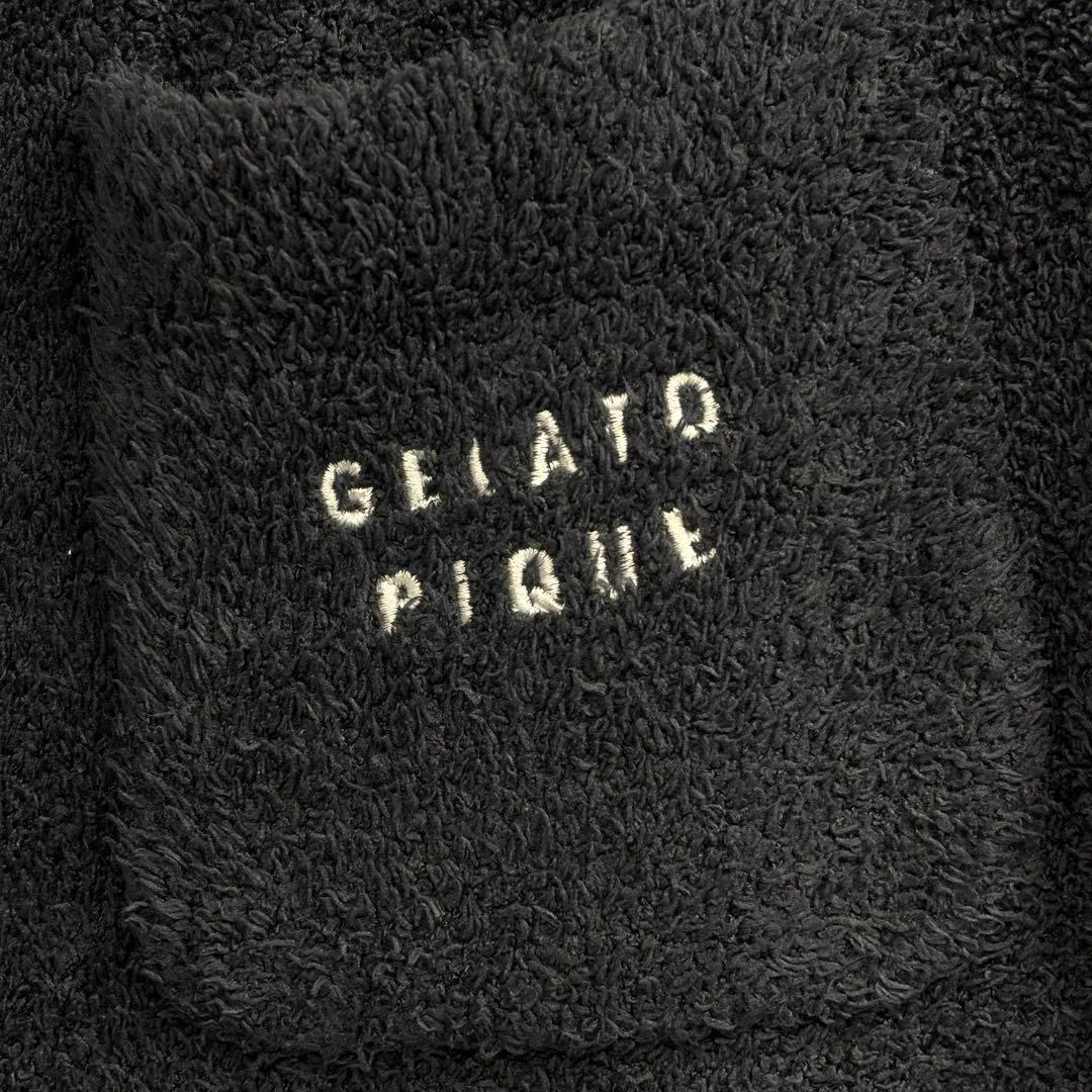 美品ジェラピケパウダースタープルオーバーパンツセットアップFネイビーb5K007