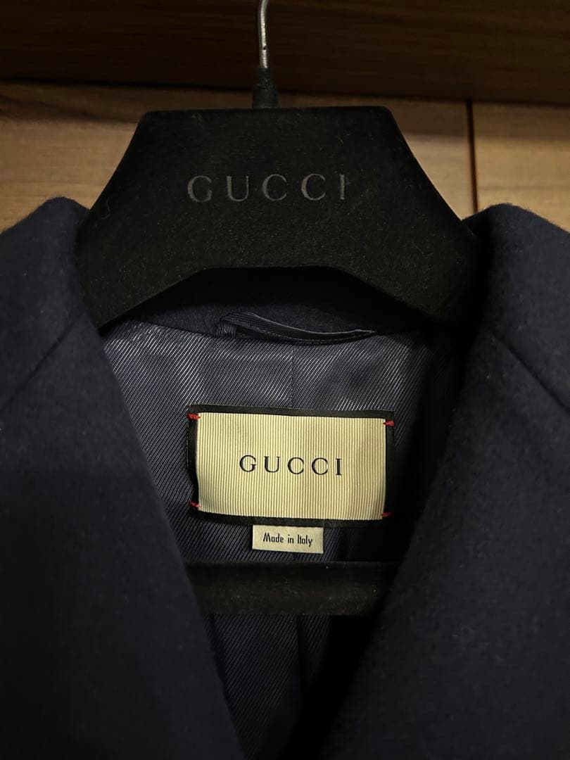 【専用】GUCCI コート　GGマーモント　ネイビー