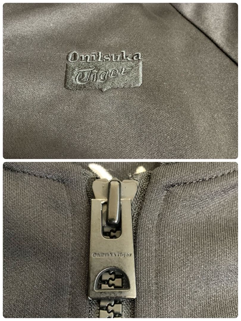 オニツカタイガー トラックジャケット 虎刺繍ロゴ ブラック XL 即完品