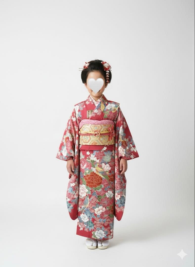 正絹　四つ身　七五三　祝い着