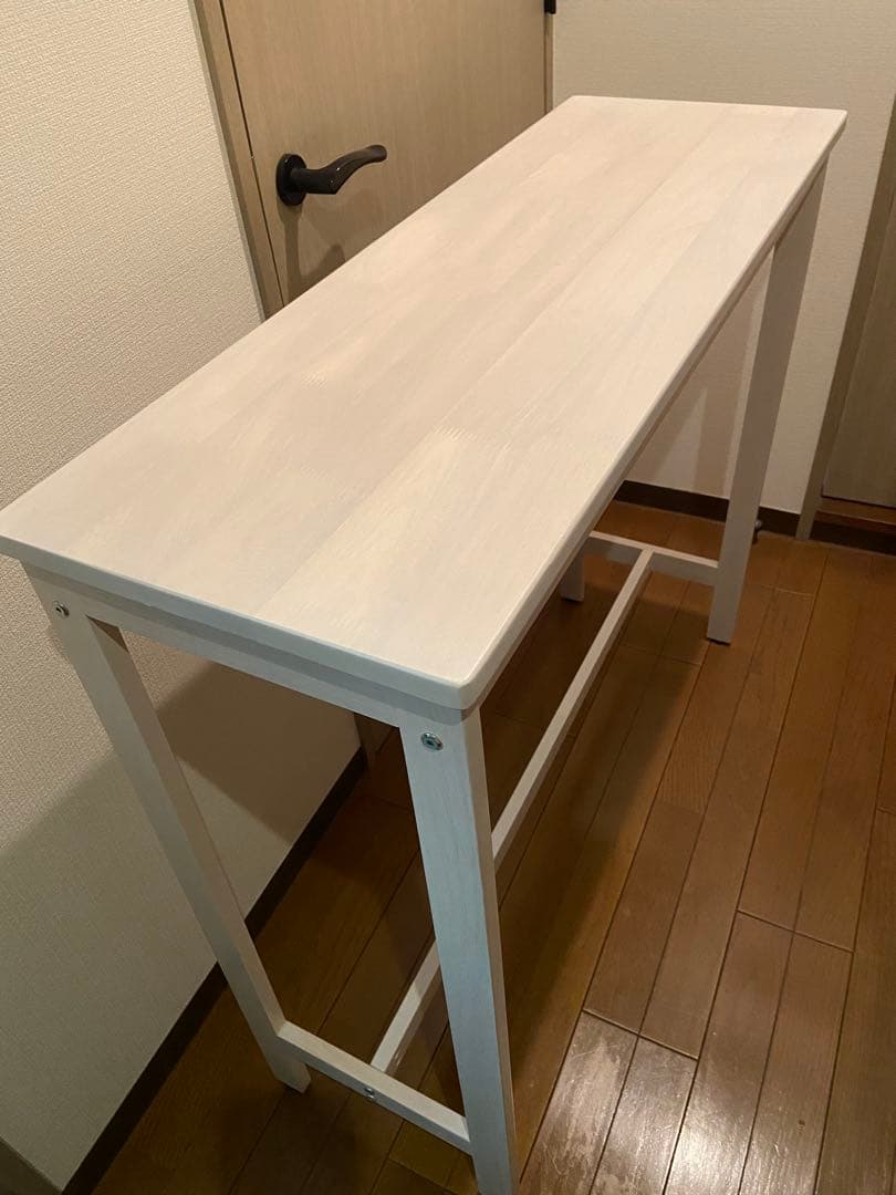 Felicica ホワイト 天然木 カウンターテーブル