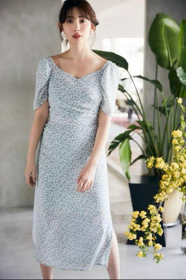 Herlipto cherry pattern One-Piece 水色