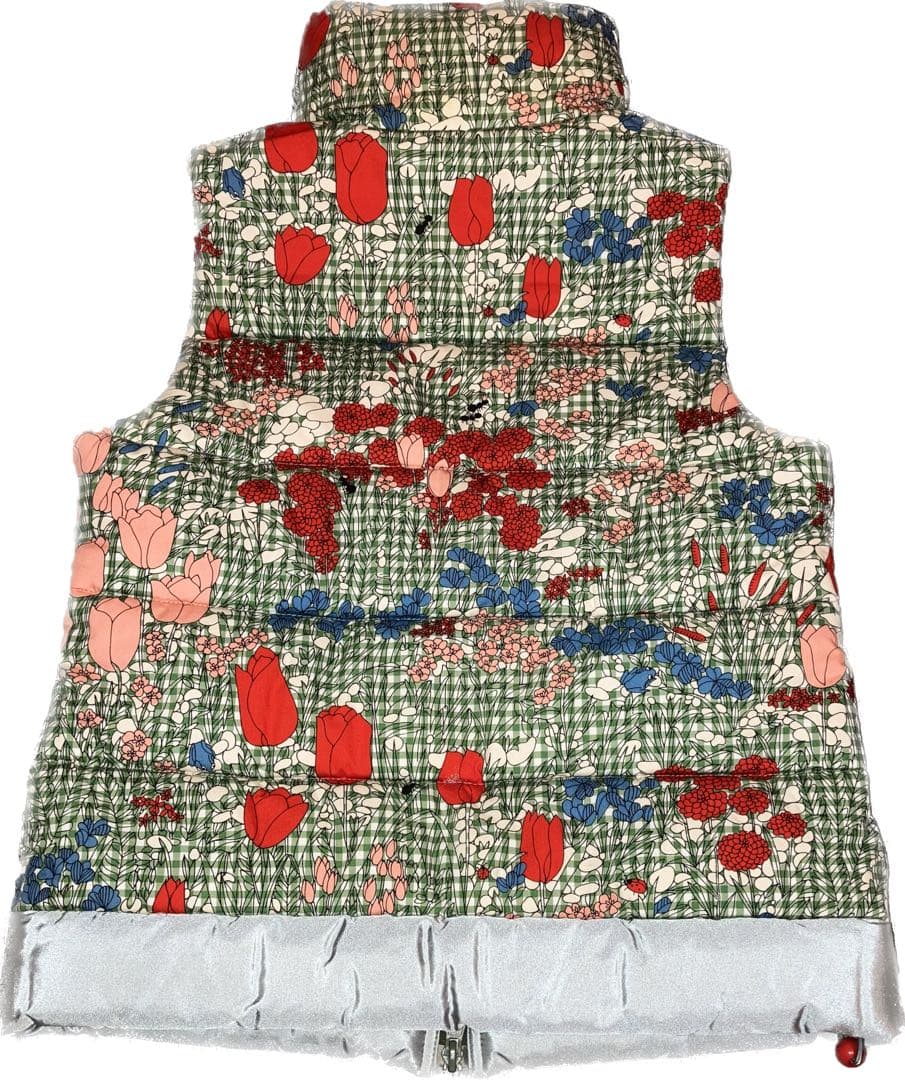 キャシャレル babyjane Cacharel 花柄 リバーシブル 中綿ベスト