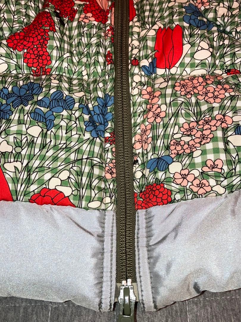 キャシャレル babyjane Cacharel 花柄 リバーシブル 中綿ベスト