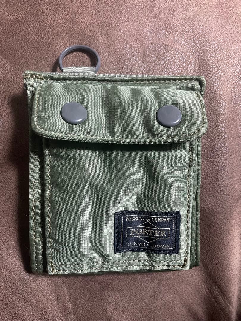 【極美品】吉田カバン　ポーター　タンカー　セージグリーン　二つ折り財布