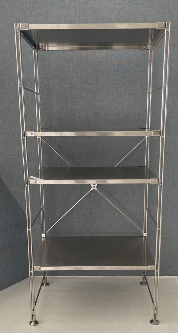 無印良品　ステンレスユニットシェルフ 4段