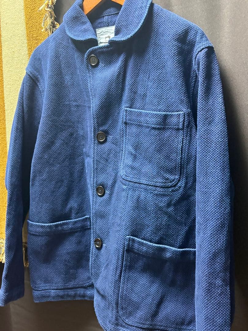 KARAKU 藍染め刺子フレンチワークジャケット 美品 カバーオール インディゴ