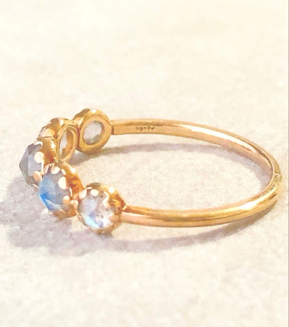 ageteアガット 11号 マルチ カラー ストーンK10 ゴールド リング