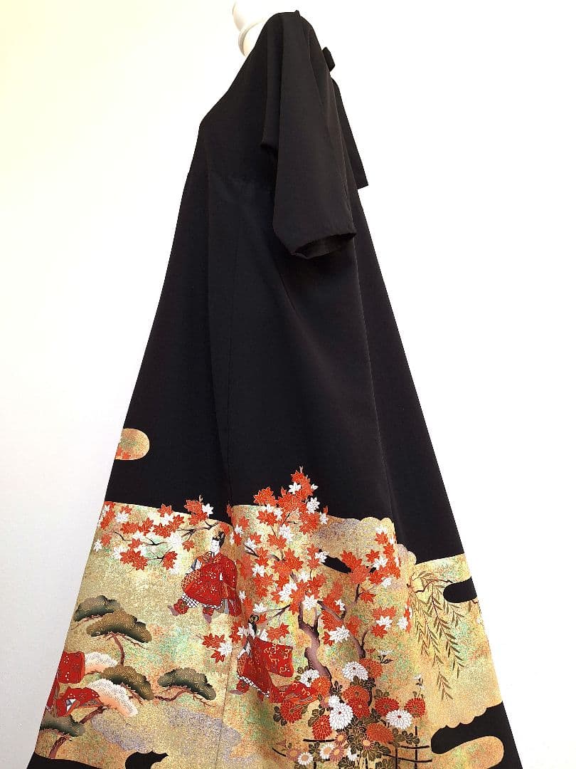 着物リメイクワンピース3641