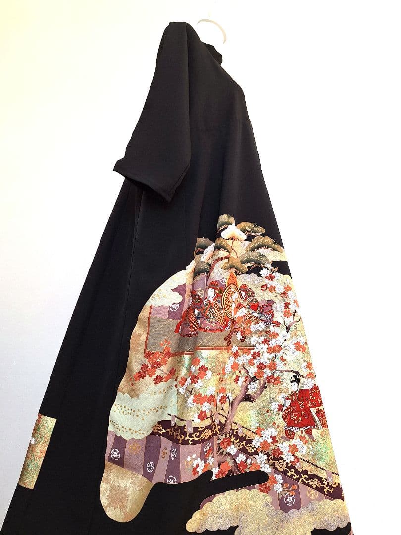 着物リメイクワンピース3641