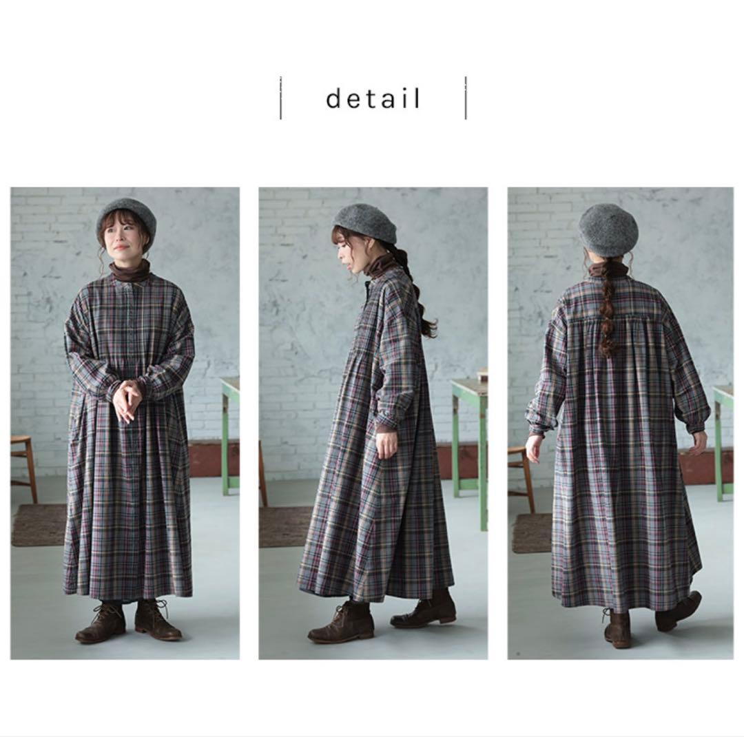 「チェックらぼ」の秋めくチェックのワンピース 5L ソウルベリー