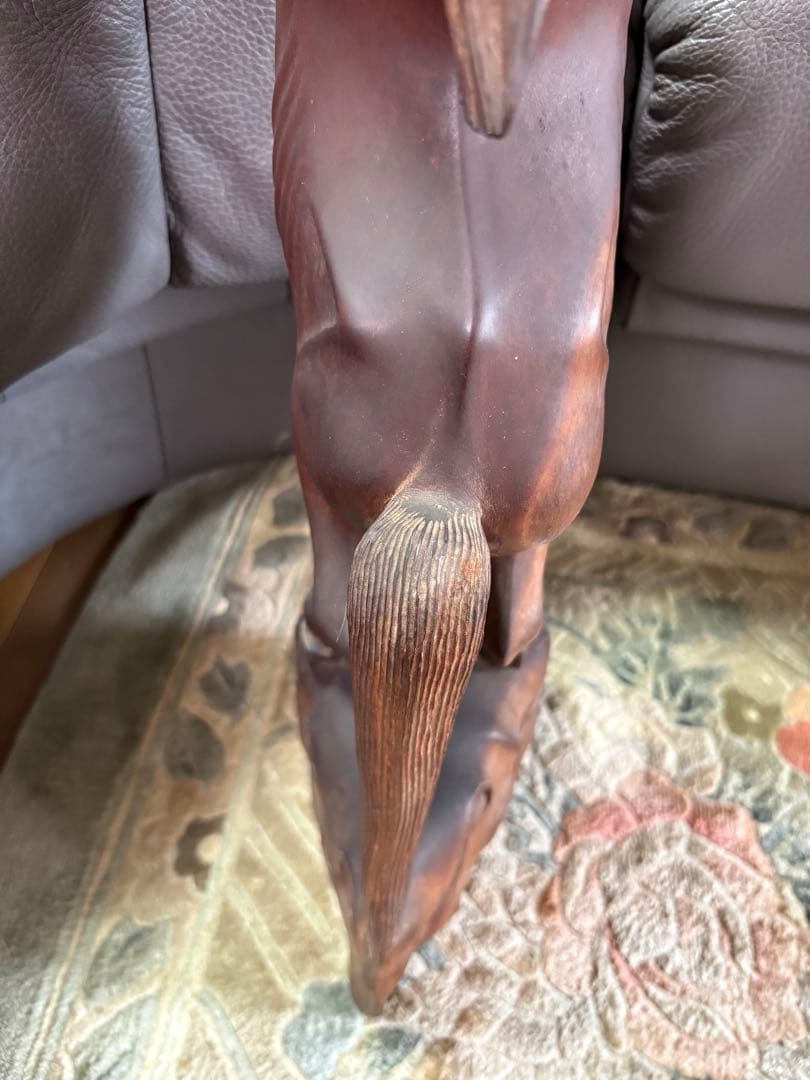 木製　置物　馬　ウマ